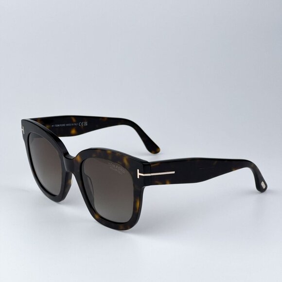 Tom Ford Women Havana Brown Square BRAND NEW Sunglasses BEATRIX FT0613/S - Picture 6 of 9